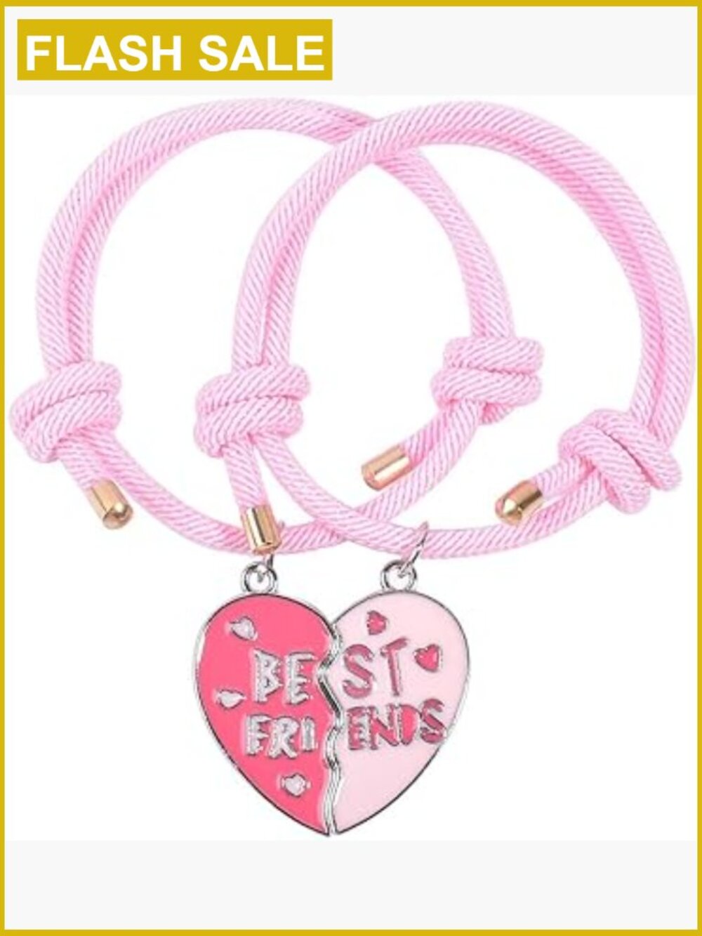 Best Friends Bracelets Heart Puzzle Piece Charm BFF Gift Set